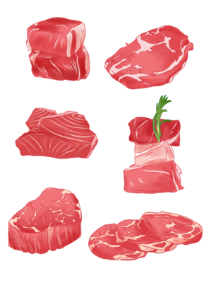 紅白相間卡通肉塊與鐘表 創(chuàng)意矢量設(shè)計(jì)模板解析